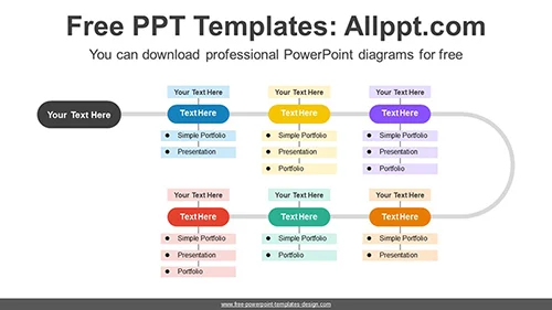 Oval List Process PowerPoint Diagram
