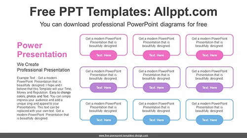 Oval Text Box Banner PPT Diagram