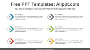 Overlapped diamond list PowerPoint Diagram Template
