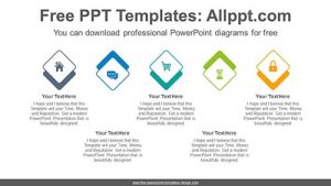 Overlapped Diamond PowerPoint Diagram