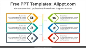 Overlapped diamond PowerPoint Diagram Template