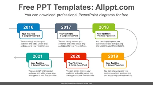 Overlapped Text Boxes PowerPoint Diagram