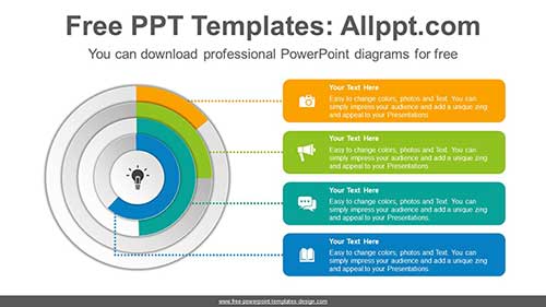 Overlapping Circle Banners PPT Diagram