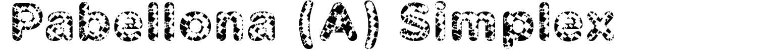 Pabellona (A) Simplex Font