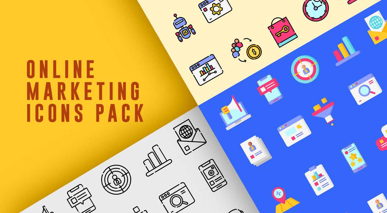 Pack of Online Marketing Icons-graphics fuel