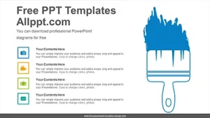 Paint brush list PowerPoint Diagram Template