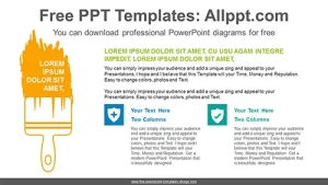 Paint Brush Marks PowerPoint Diagram