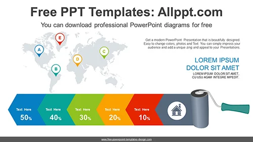 Paint Roller Painting PowerPoint Diagram