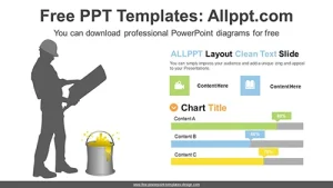 Paint Worker Bar Chart PowerPoint Diagram