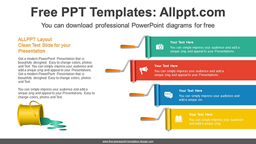 Painting Roller Banner PowerPoint Diagram