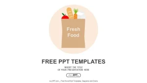 Paper bag with fresh food PowerPoint Templates