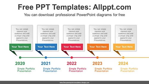 Paper Card Text Boxes PowerPoint Diagram