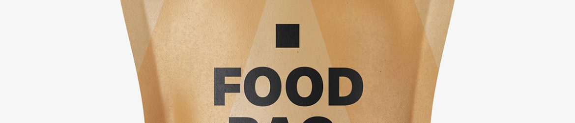 Paper food pouch mockup