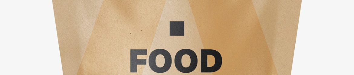 Paper food pouch mockup