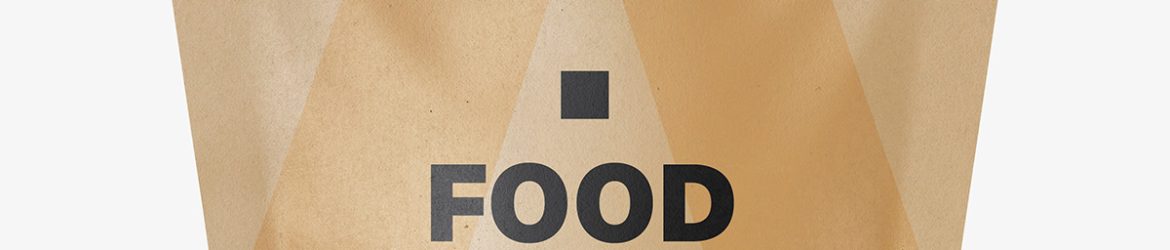 Paper food pouch mockup