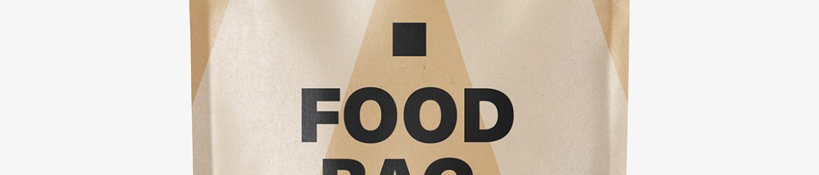 Paper food pouch mockup