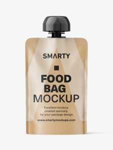 Paper food pouch mockup