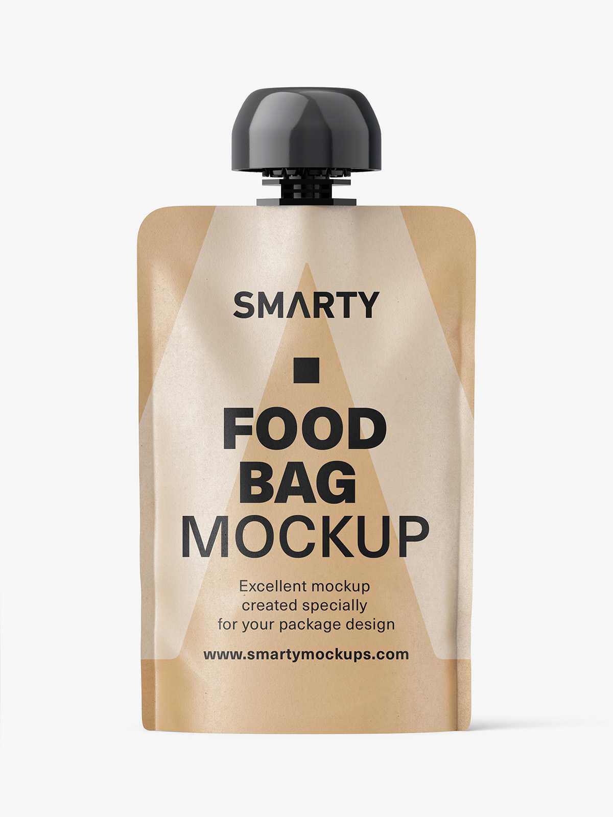 Paper food pouch mockup