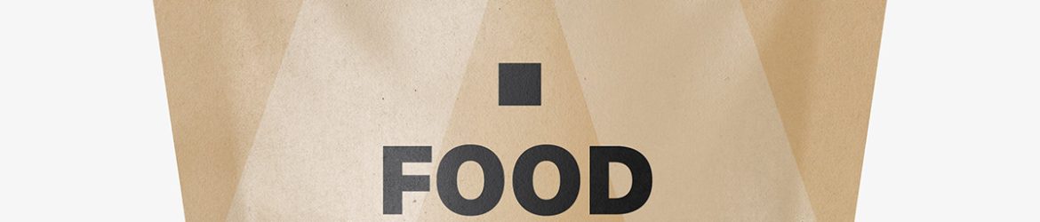 Paper food pouch mockup