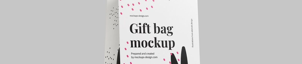 Paper gift bag mockup