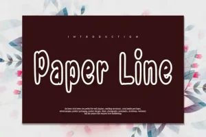 Paper Line Display Font