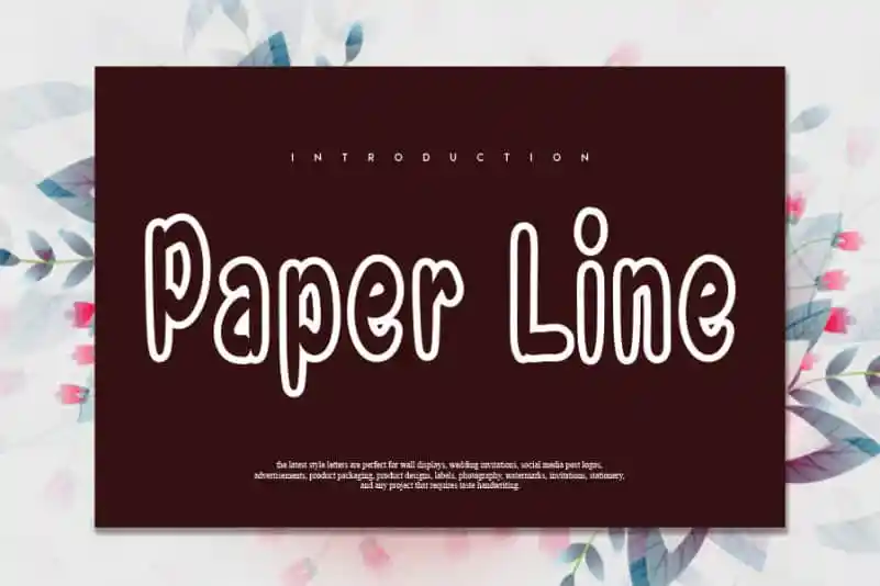 Paper Line Display Font
