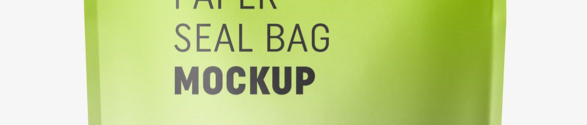 Paper seal bag mockup