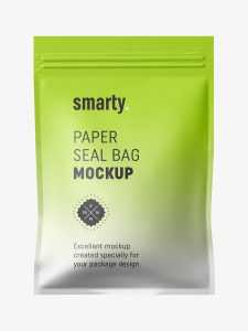 Paper seal bag mockup