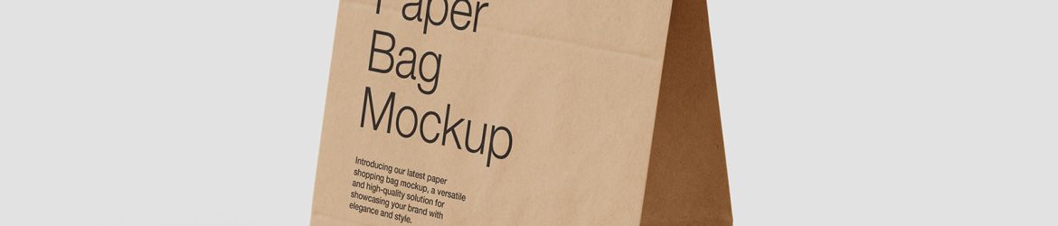 Paper shopping bag mockup
