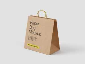Paper shopping bag mockup