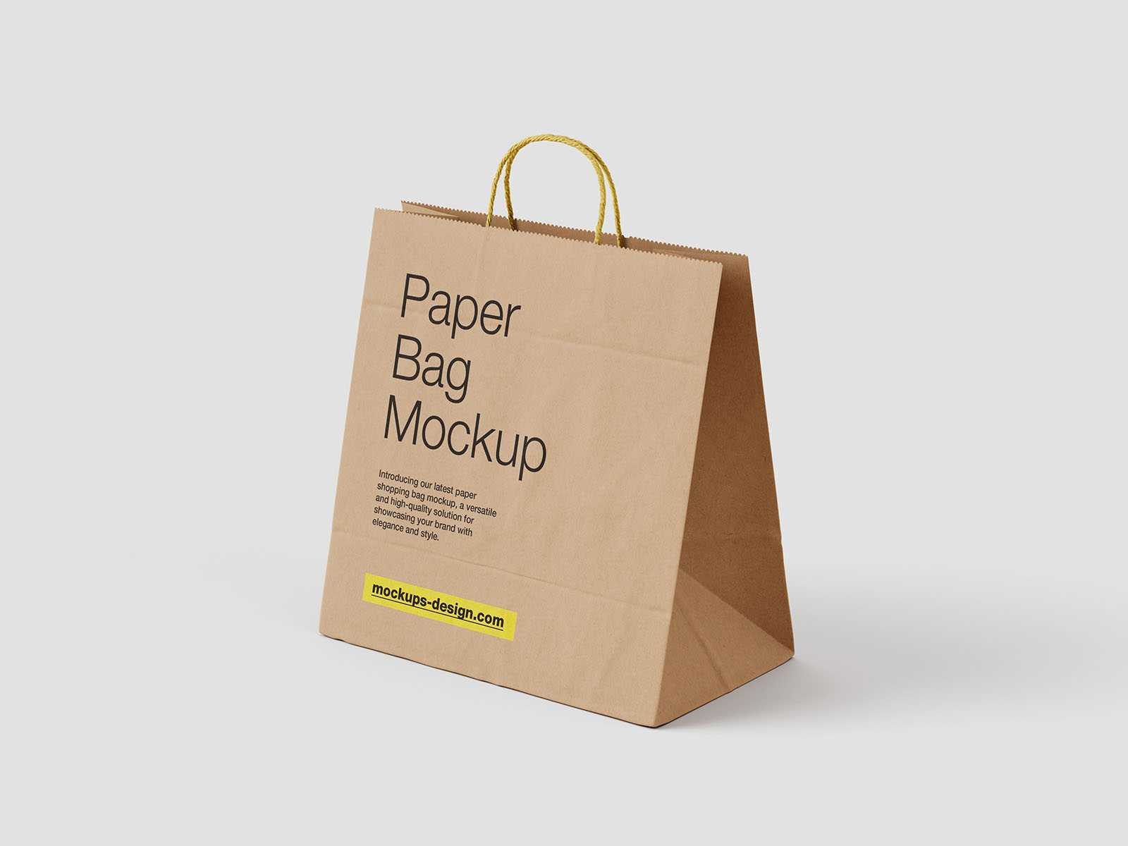 Paper shopping bag mockup