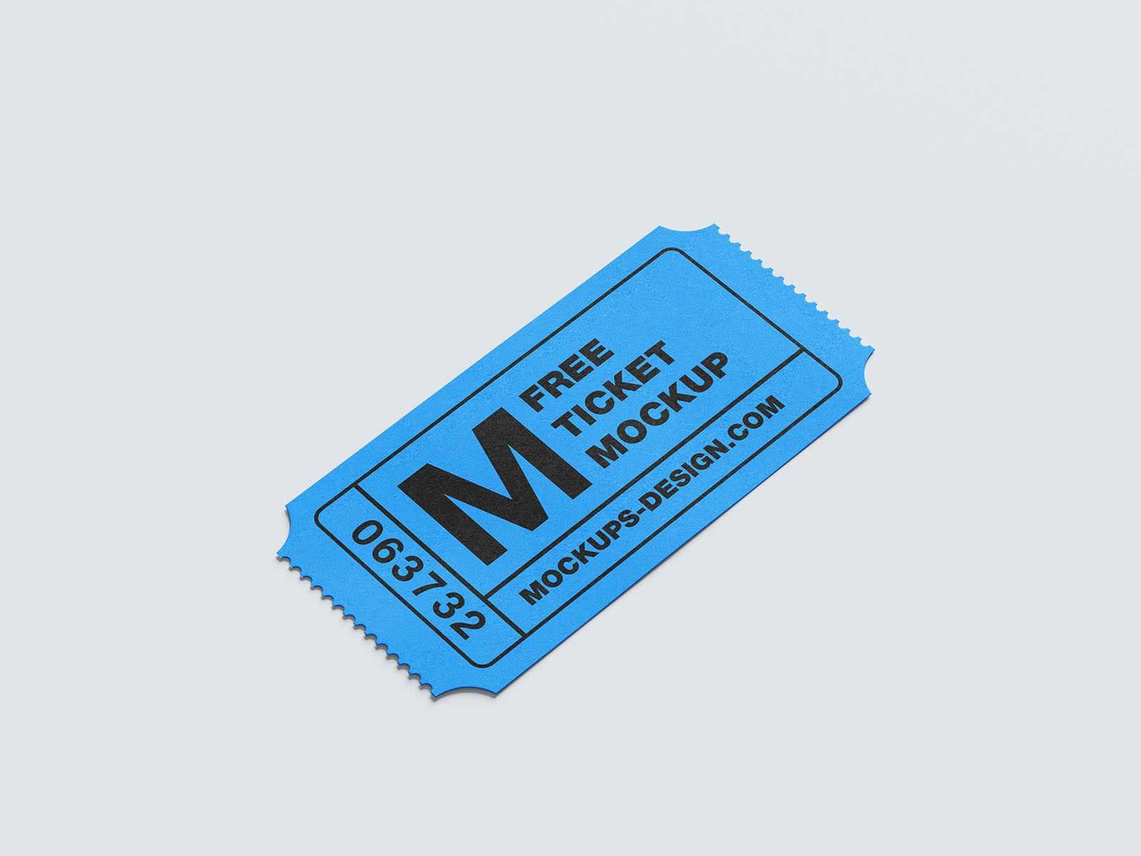 Paper ticket mockup