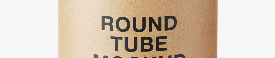 Paper tube mockup / paper / metallic / kraft