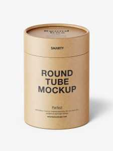 Paper tube mockup / paper / metallic / kraft