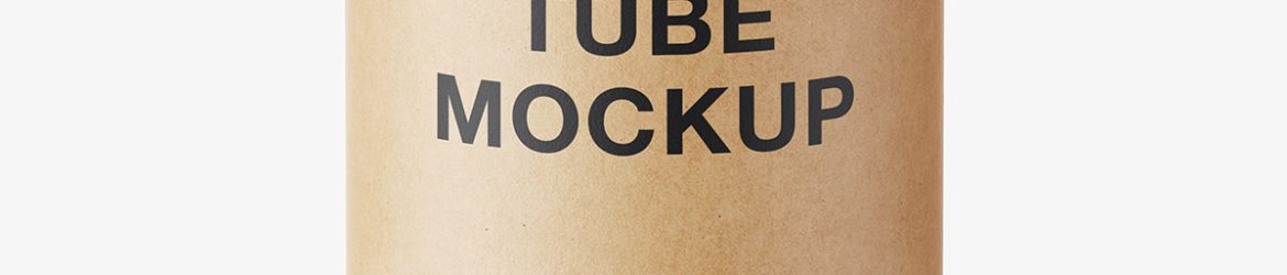 Paper tube mockup / paper / metallic / kraft