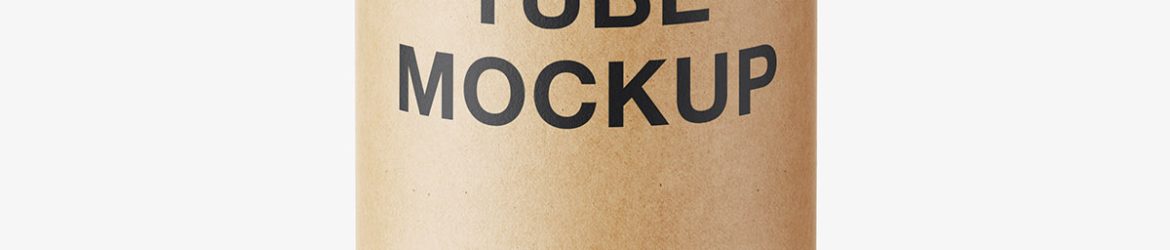 Paper tube mockup / paper / metallic / kraft