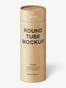 Paper tube mockup / paper / metallic / kraft