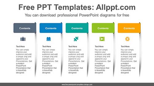 Paper Wrapped Ribbon PowerPoint Diagram