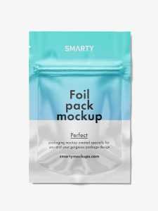 Paper zipper pouch mockup / glossy