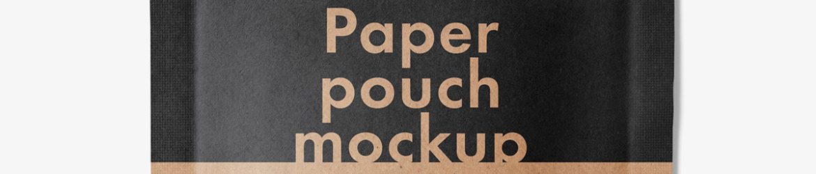 Paper zipper pouch mockup / kraft paper