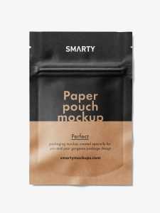 Paper zipper pouch mockup / kraft paper