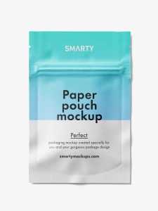 Paper zipper pouch mockup / matt