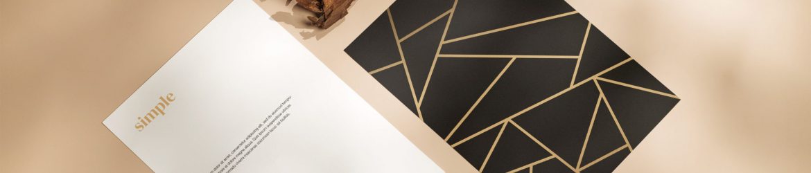 Papers with business cards mockup