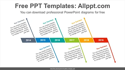Parallelogram line arrow PowerPoint Diagram Template
