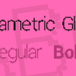 Parametric Glitch Font Family