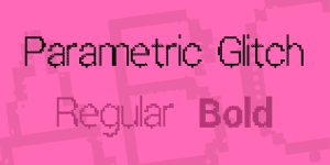 Parametric Glitch Font Family