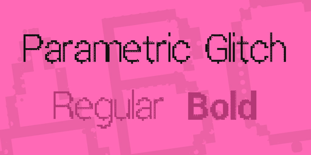 Parametric Glitch Font Family