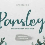 Parsley Script Typeface - Fonte Grátis Parsley Script Typeface