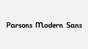 Parsons Modern Sans Font › Fontesk
