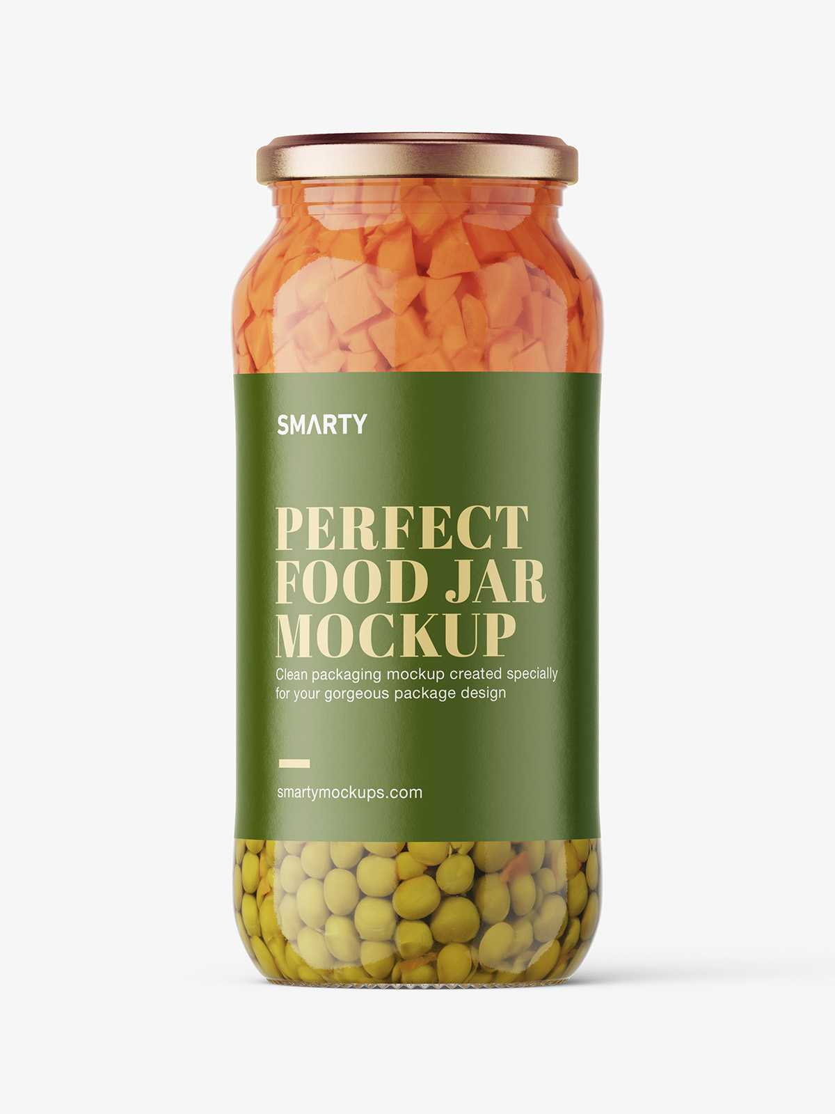 Pea carrot jar mockup